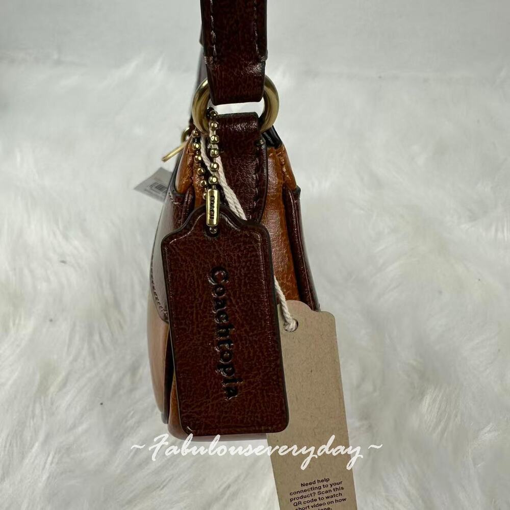 Coach Coachtopia Bowling Small Shoulder Bag Upcrafted Leather/Tan/Saddle CFB01 - Picture 3 of 8